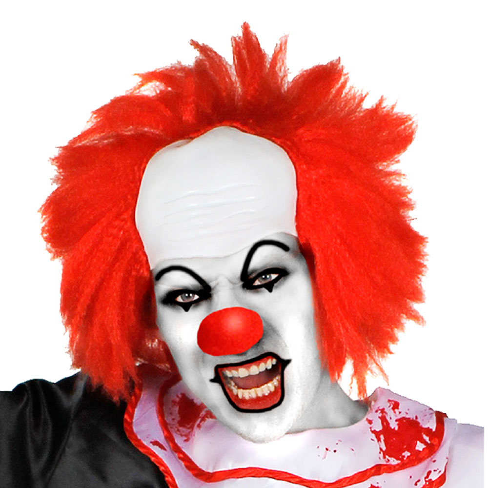 Маска клоуна убийцы с рыжими волосами