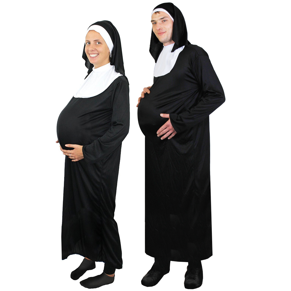 Unisex Pregnant Nun Costume. 